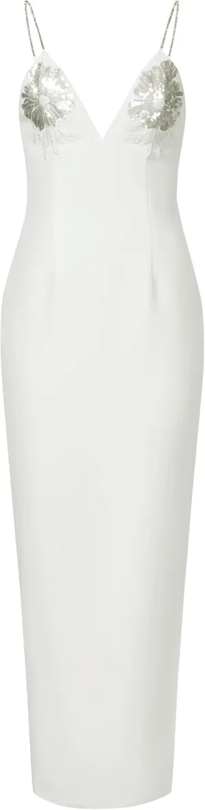 JW PEI Women's Ayliua Sweetheart-Neckline Rhinestones Embellished Long Dress