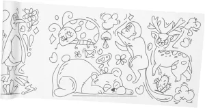 KAILIKETIY 1roll Boy Girl Coloring Poster Adhesive Drawing Paper for Creative Fun Easy to Use for Art Activities Boy Girl-Friendly for Home Classroom Decoration