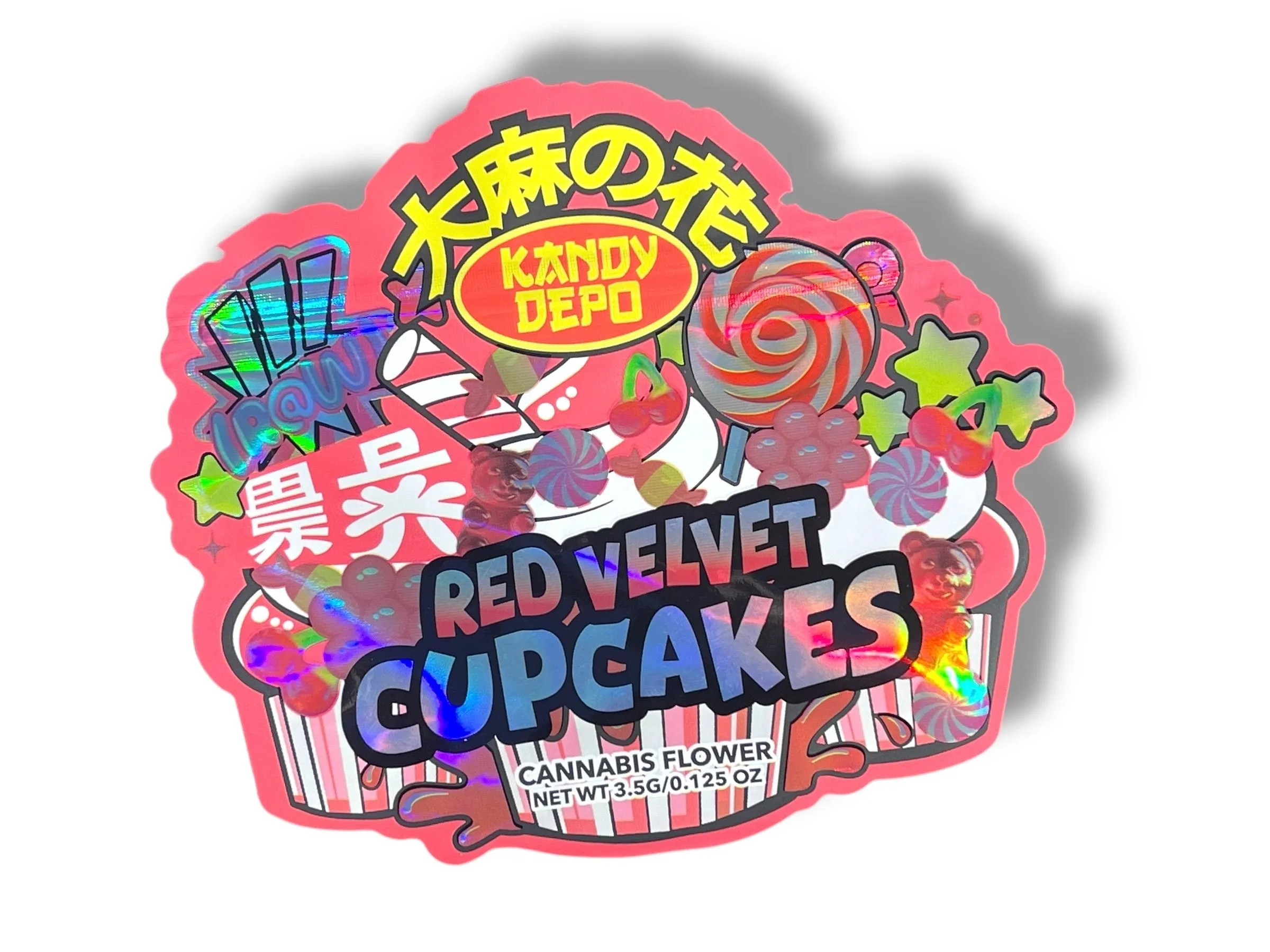 Kandy Depo Red Velvet Cupcakes (Pink) Mylar Bag 3.5 Grams | Xotic Packs
