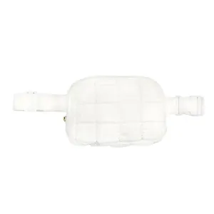 Karma Collection Puffer Waist Belt Bag - Clean White