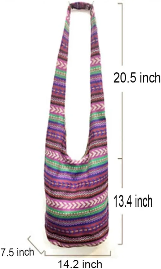KARRESLY Bohemian Cotton Hippie Crossbody Bag Hobo Sling Bag Handmade Messenger Shoulder Bags
