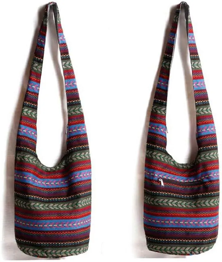 KARRESLY Bohemian Cotton Hippie Crossbody Bag Hobo Sling Bag Handmade Messenger Shoulder Bags