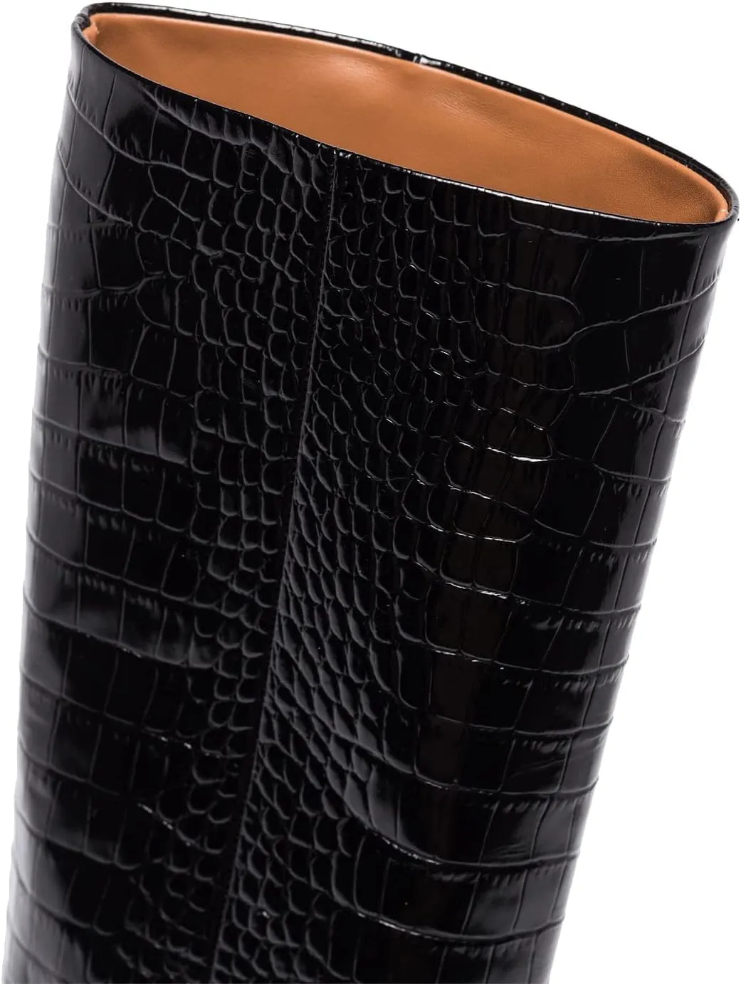 keleimusi Women's Knee High Boots in Crocodile Embossed Pointed Toe Stiletto Pull-on Shoes for Women
