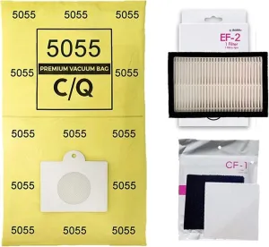 Kenmore Compatible Bag   Filter Kit. (10) Type C/Q Canister Vacuum Bags, (1) CF1 81002 Chamber Filter, (1) EF2 K3040 86880 HEPA Exhaust Filter. For 200 400 Series,