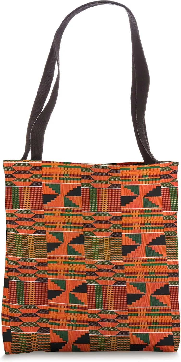 Kente African pattern Colorful ethnic print Ghana Tote Bag