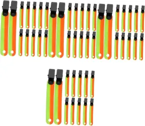 KESYOO Convenient Reflective Clips Trail Survey Marking Flags Yellow Marker Flags Markers Outdoor Camping Gear