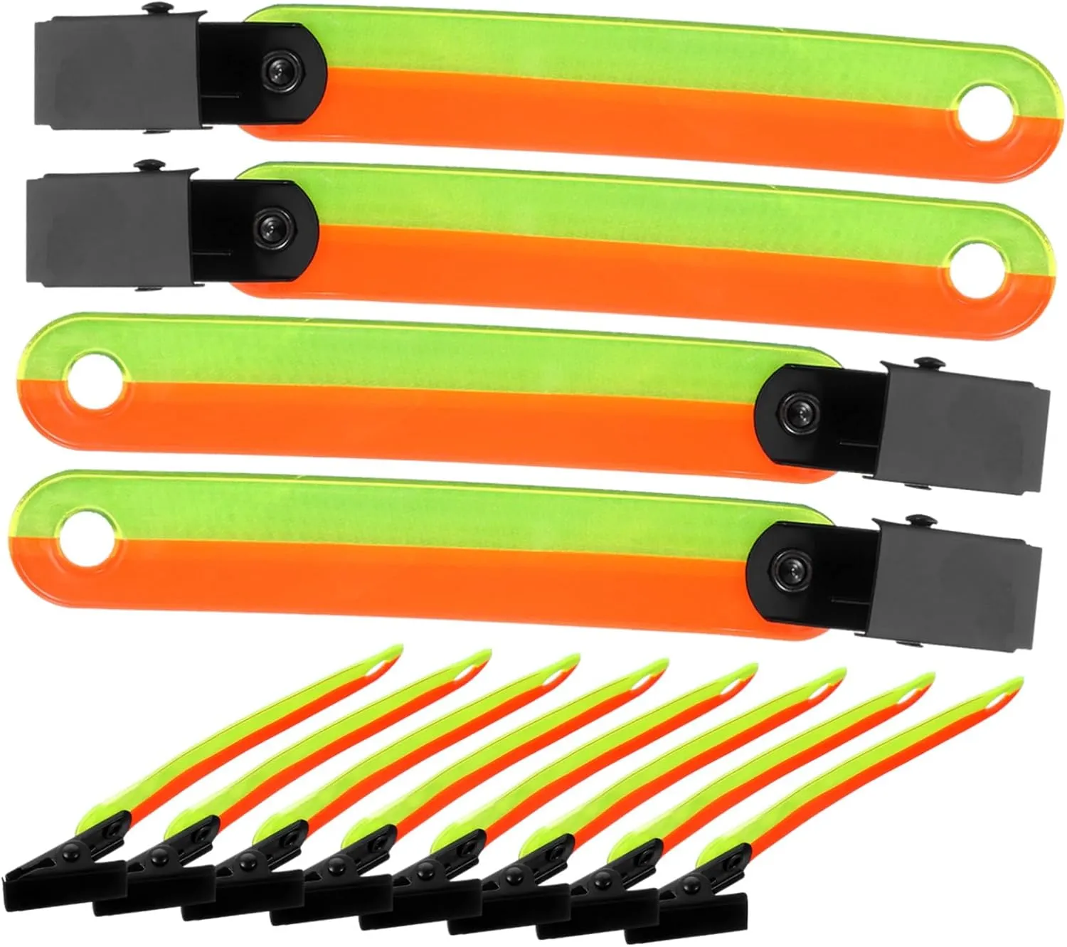 KESYOO Convenient Reflective Clips Trail Survey Marking Flags Yellow Marker Flags Markers Outdoor Camping Gear