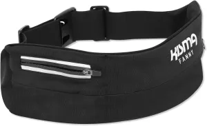 Kisma Running Fanny Pack and Sport Waist Belt for Runners, Hikers, and Travelers, Lightweight Moisture-Wicking Neoprene, Long Adjustable Strap to Fit Men and Women (Black)