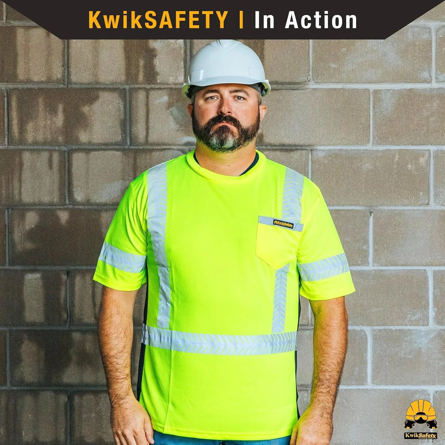 KwikSafety - Charlotte, NC - Renaissance Man Short Sleeve Safety Shirt [Reflective Fishbone Tape] Class 2 ANSI OSHA