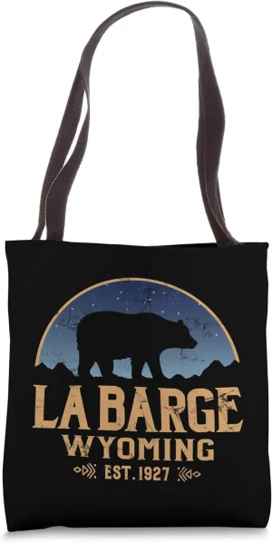 La Barge Wyoming WY Bear Wildlife & Mountains Tote Bag