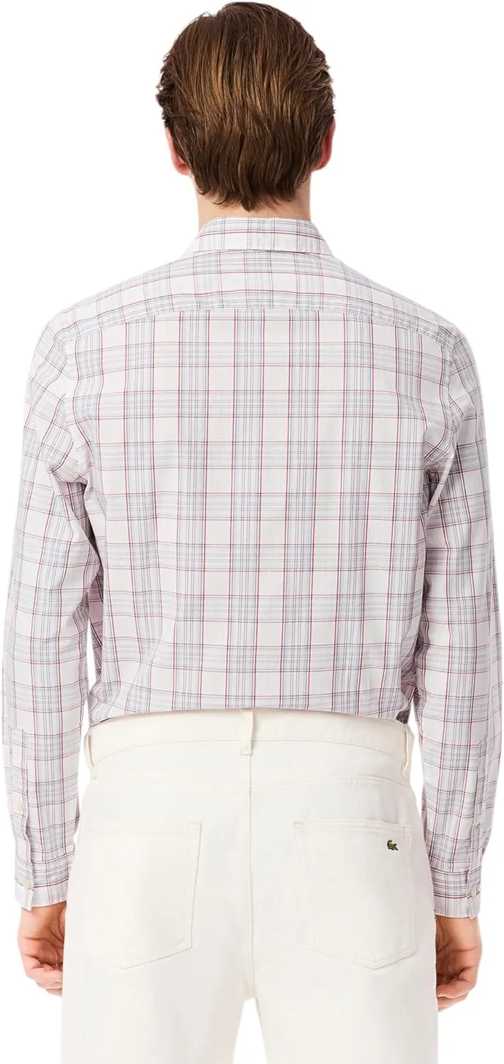 Lacoste Men's Check Print Stretch Shirt