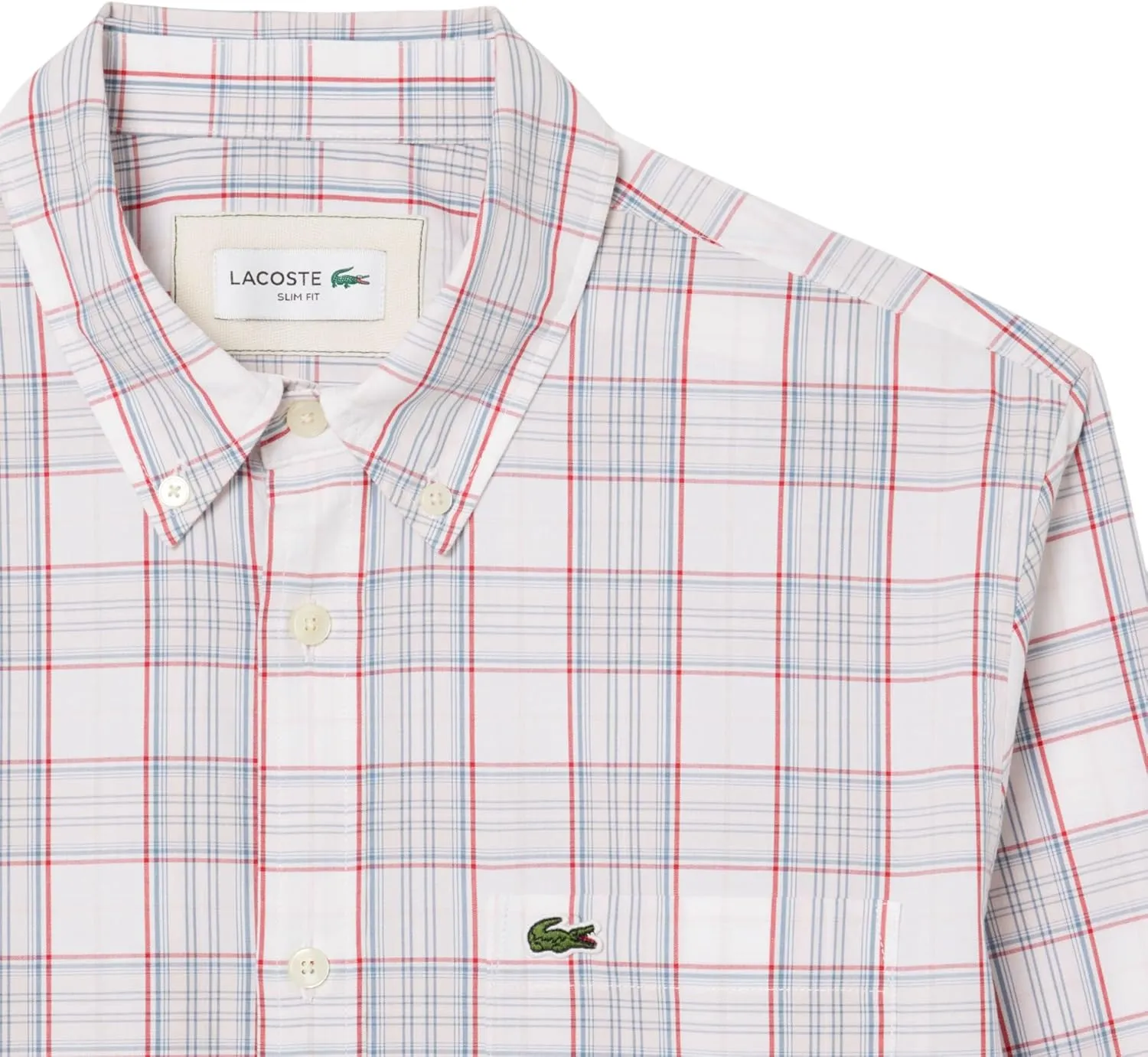 Lacoste Men's Check Print Stretch Shirt
