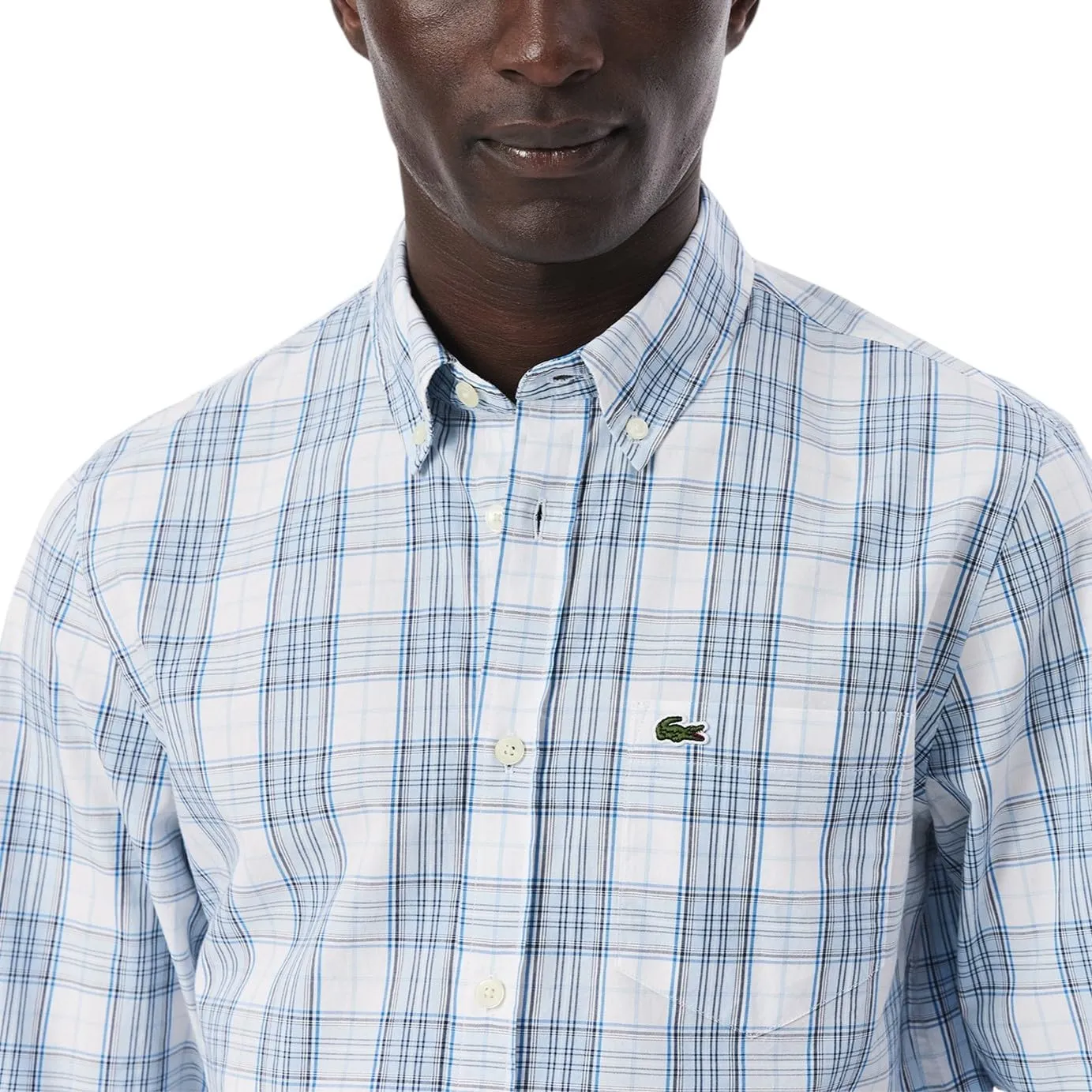 Lacoste Men's Check Print Stretch Shirt