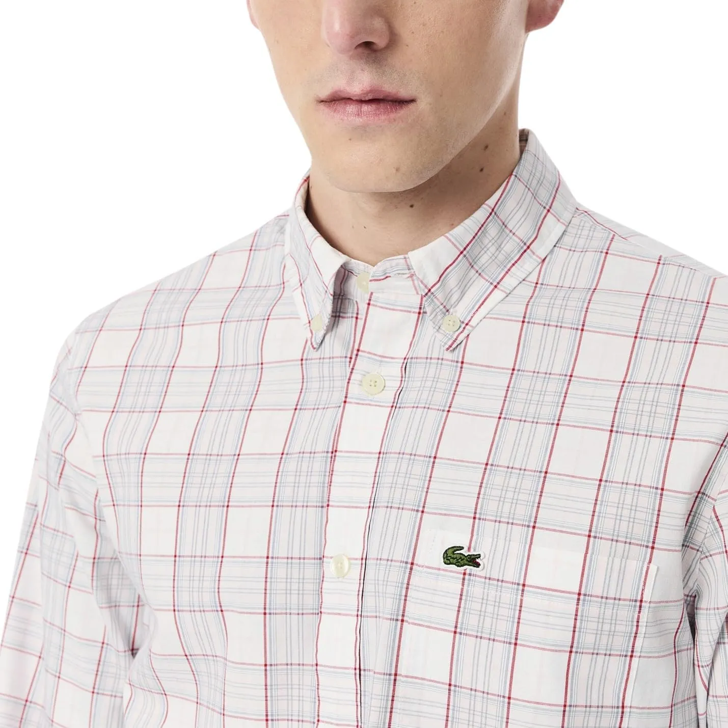 Lacoste Men's Check Print Stretch Shirt