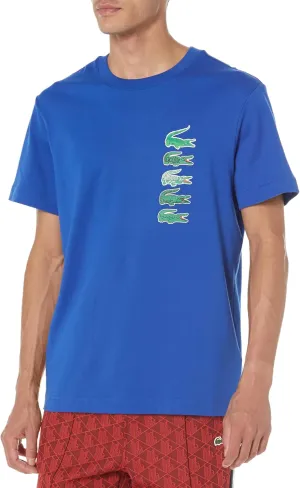 Lacoste Men's Crew Neck Short Sleeve Regular Fit Graphic T-Shirt