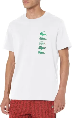 Lacoste Men's Crew Neck Short Sleeve Regular Fit Graphic T-Shirt