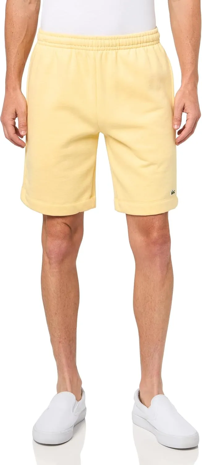 Lacoste Men's Fleece Shorts, Yellow, Medium
