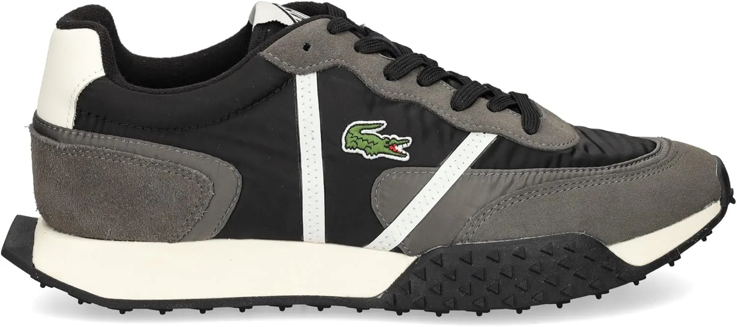 Lacoste Mens L-Spin Deluxe Sneaker, BLK/DK Gry, 12