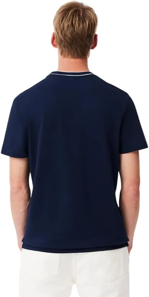 Lacoste Men's Piqué Stripe Collar T-Shirt
