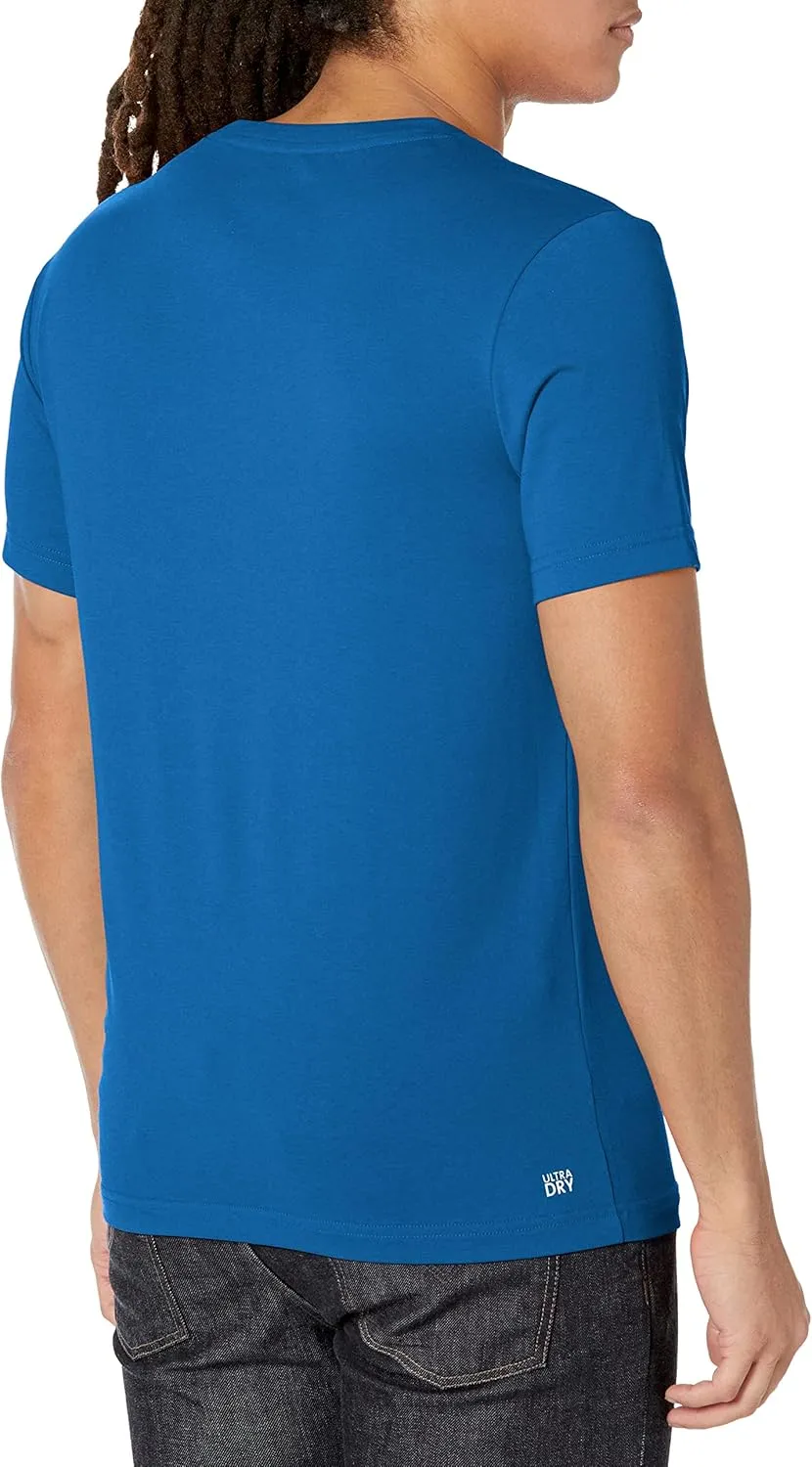 Lacoste Men's Short Sleeve Regular Fit Ultra Dry Croc Graphic Tee Shirt