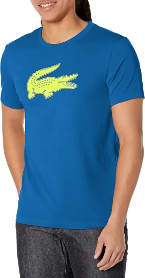 Lacoste Men's Short Sleeve Regular Fit Ultra Dry Croc Graphic Tee Shirt