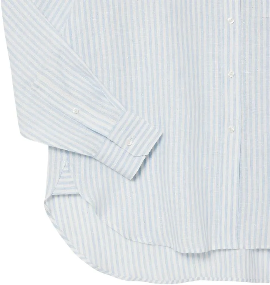 Lacoste Women's Oversized Striped Linen Shirt