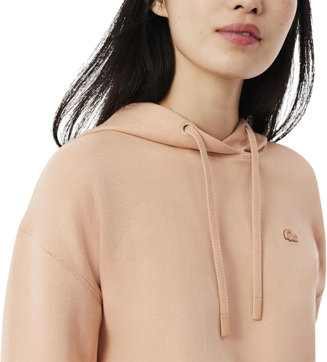 Lacoste Women's Short Cut Cutton Hoodie