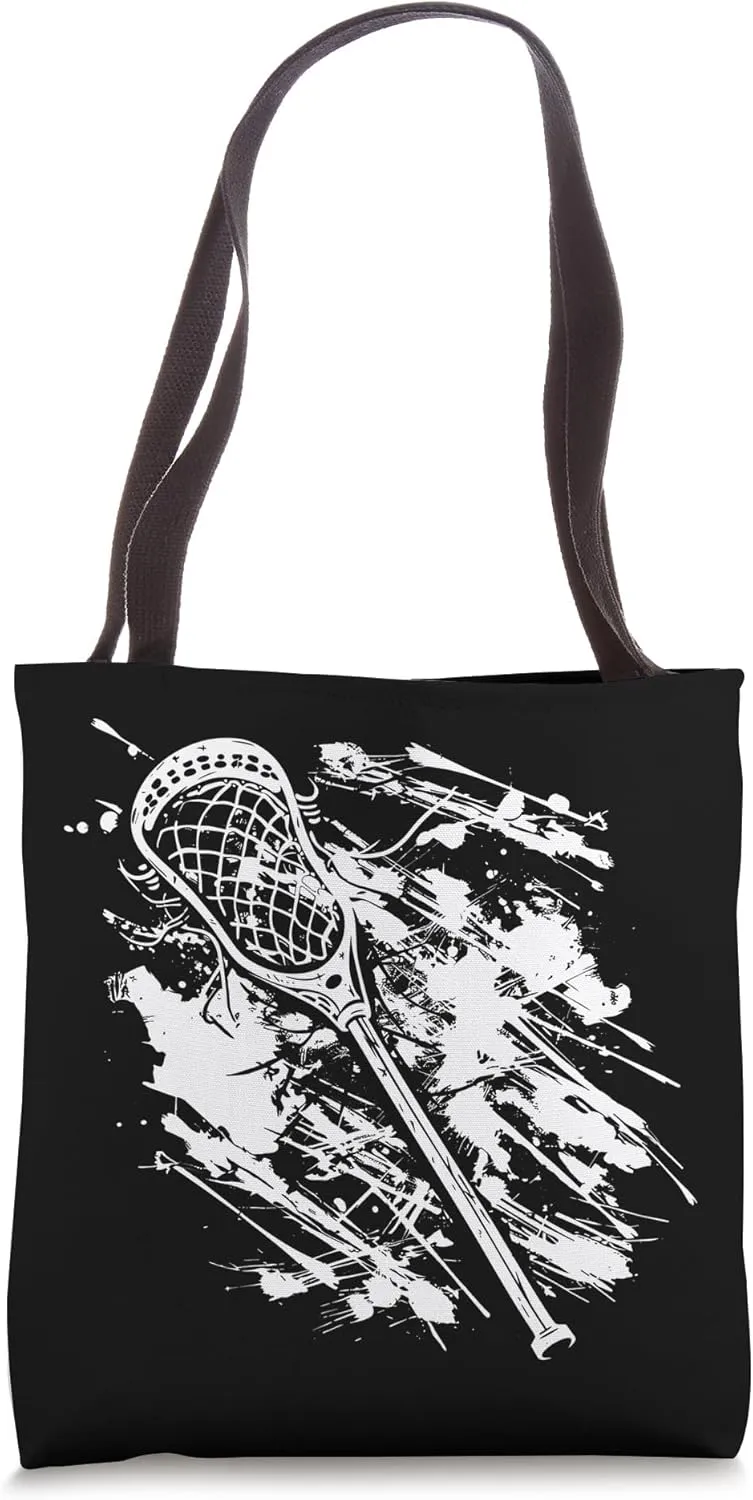 Lacrosse Stick Graffiti Tote Bag
