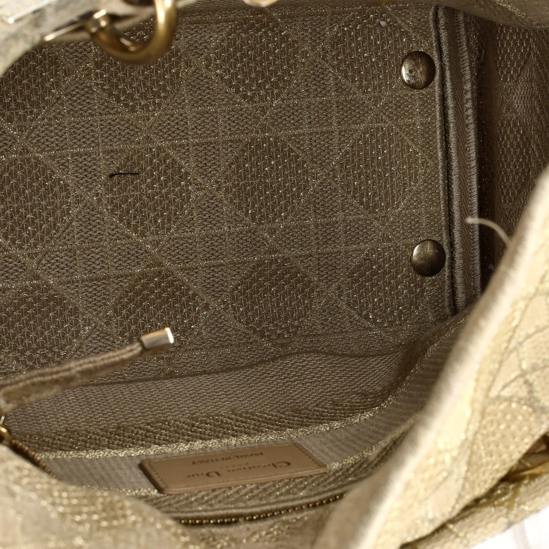 Lady D-Lite Bag Cannage Embroidered Canvas Medium