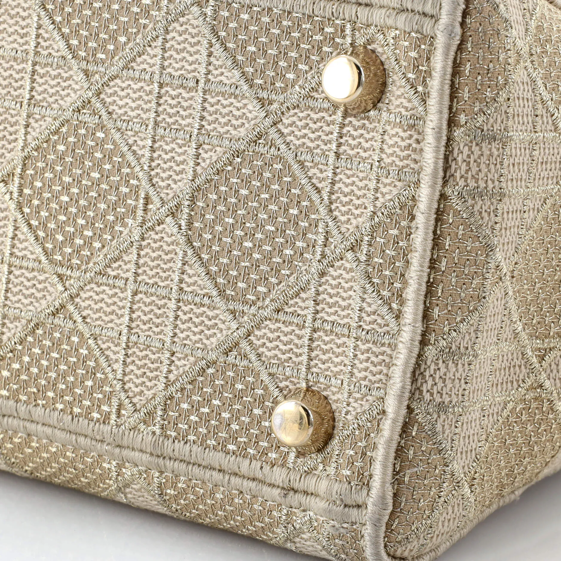 Lady D-Lite Bag Cannage Embroidered Canvas Medium