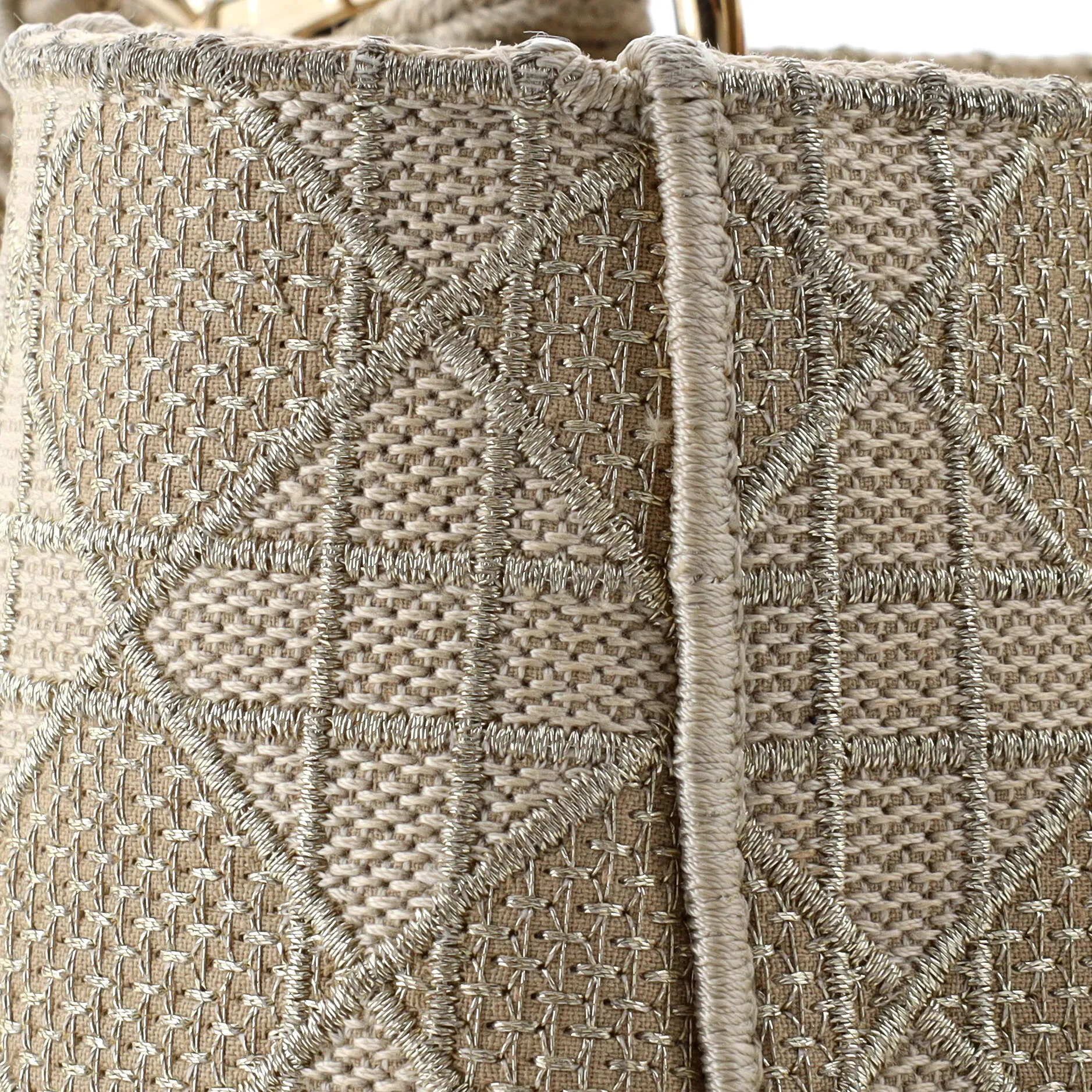 Lady D-Lite Bag Cannage Embroidered Canvas Medium