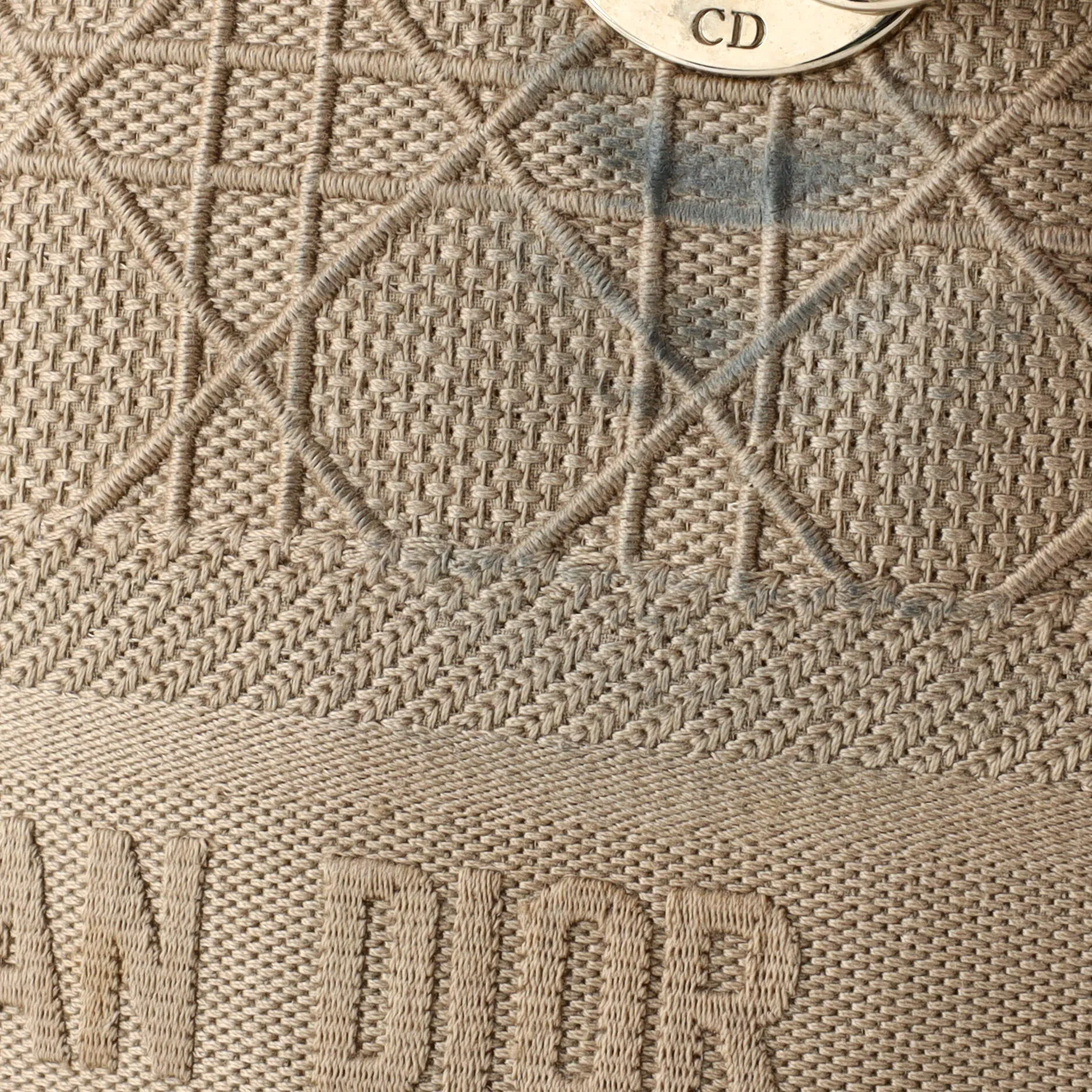 Lady D-Lite Bag Cannage Embroidered Canvas Medium