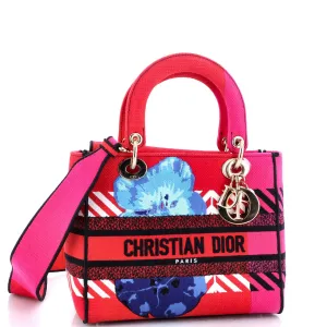 Lady D-Lite Bag Embroidered Canvas Medium
