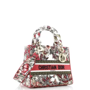 Lady D-Lite Bag Embroidered Canvas Medium