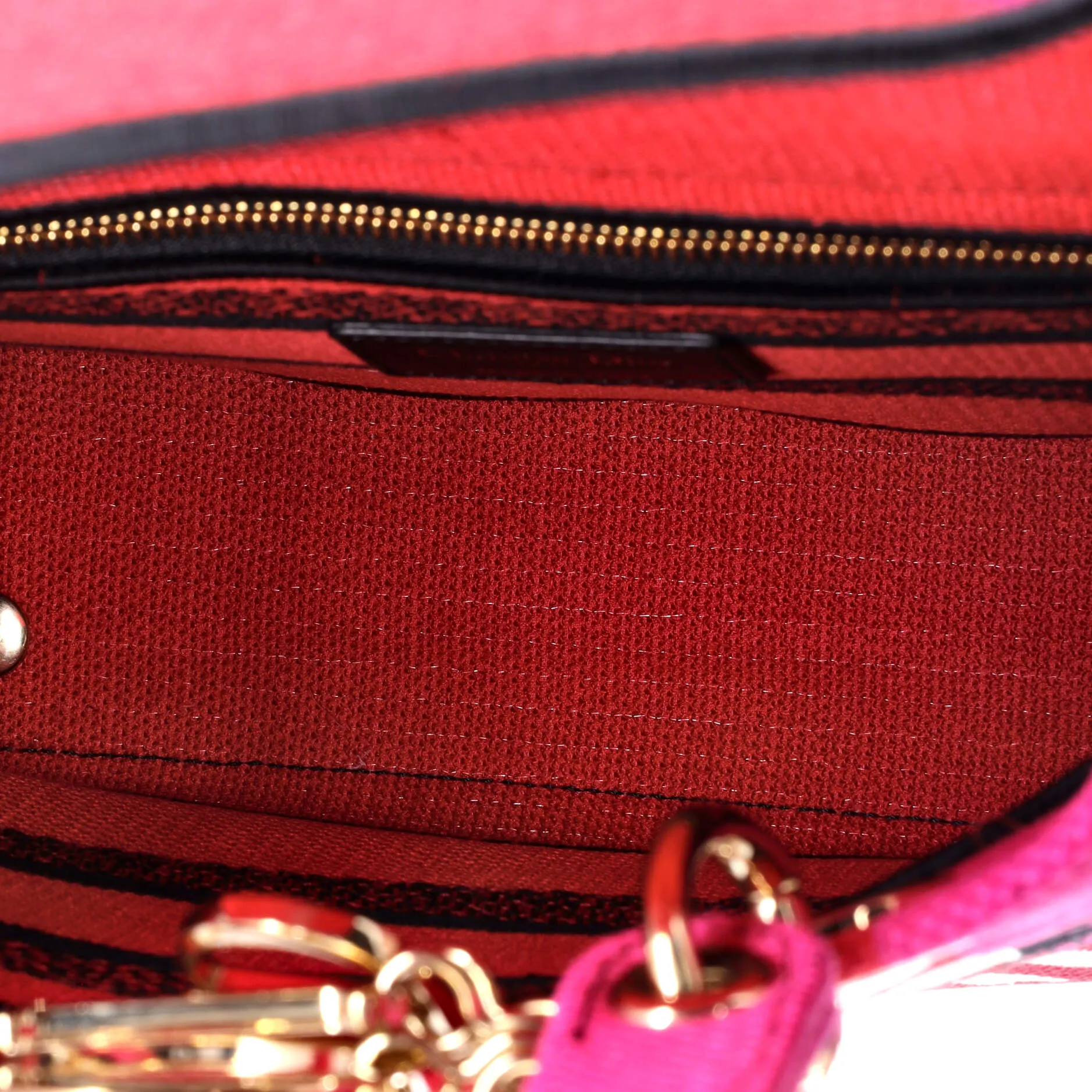Lady D-Lite Bag Embroidered Canvas Medium