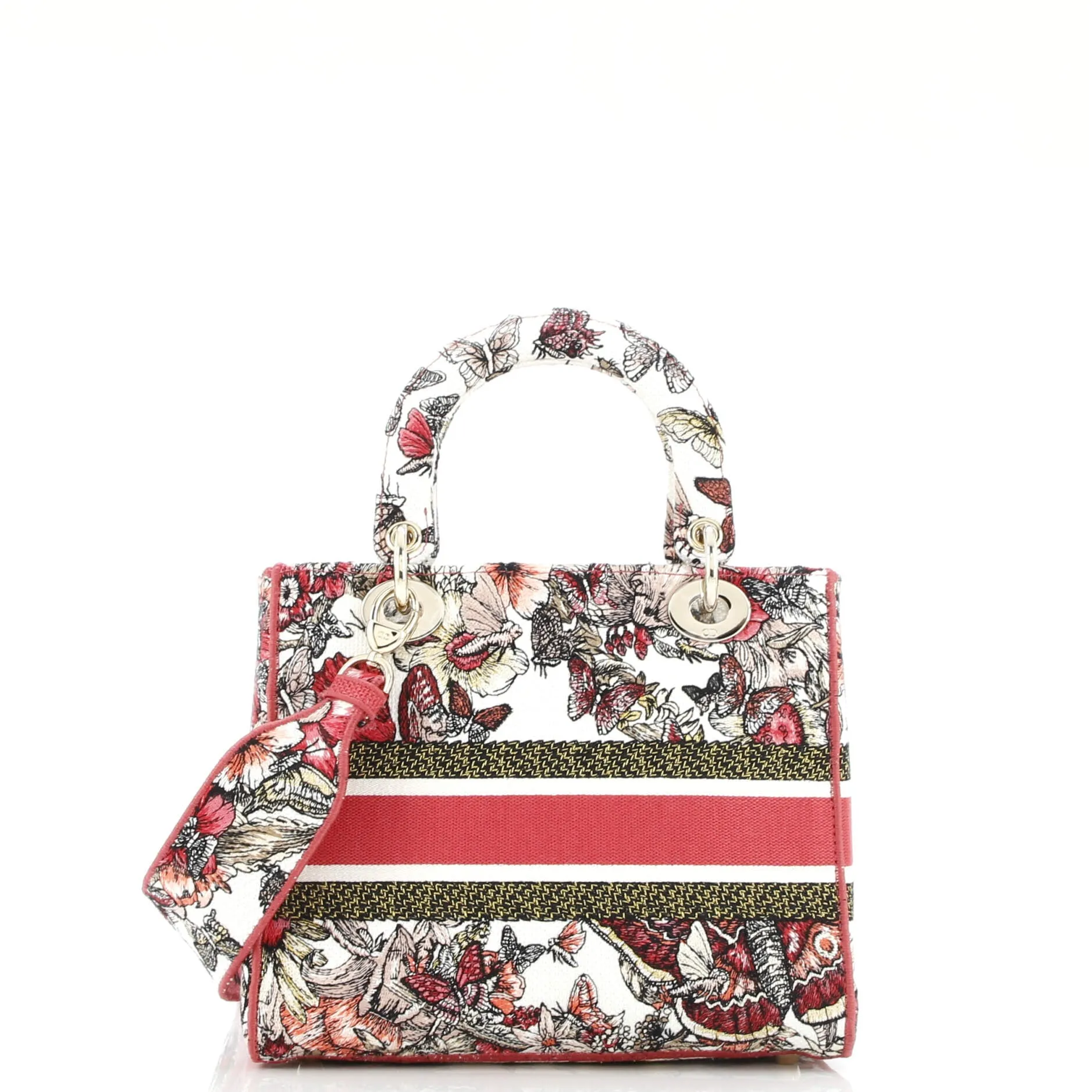 Lady D-Lite Bag Embroidered Canvas Medium