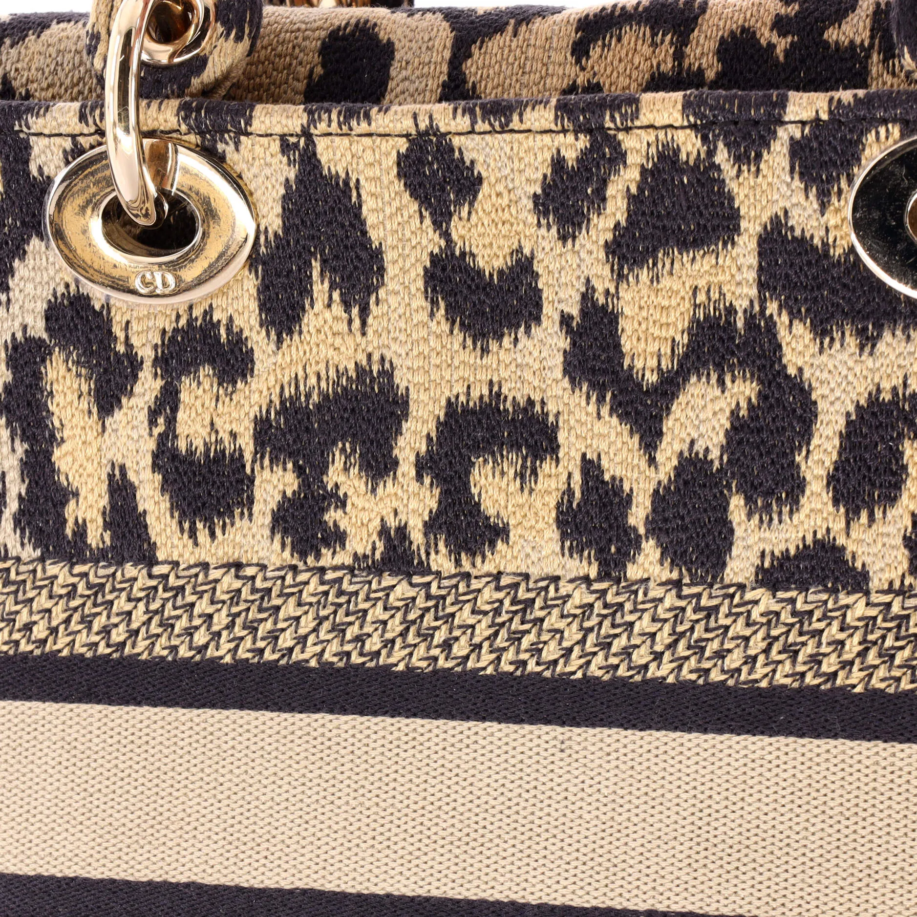 Lady D-Lite Bag Mizza Embroidered Canvas Medium
