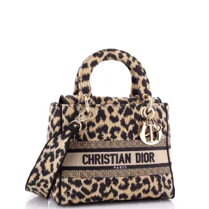 Lady D-Lite Bag Mizza Embroidered Canvas Medium