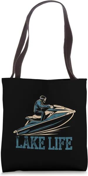 Lake Life Jet Personal Watercraft Boating Gift Tote Bag