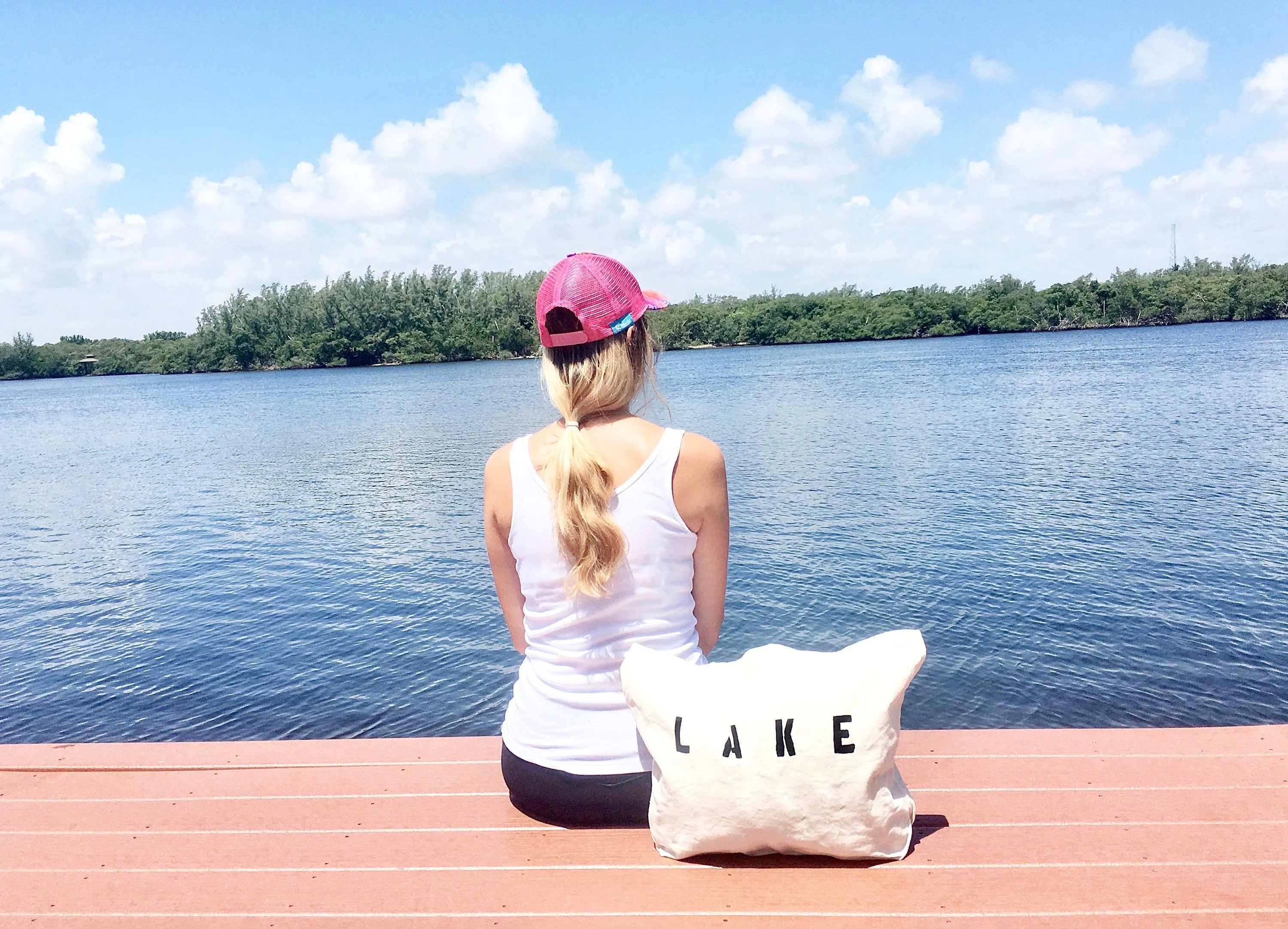 LAKE over sized canvas tote