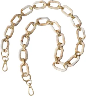 Lam Gallery Acrylic Resin Chain for Purse,Handbag Decoration Chain Strap,Bag Accessories Chain Charms(Square/Cream/85CM)