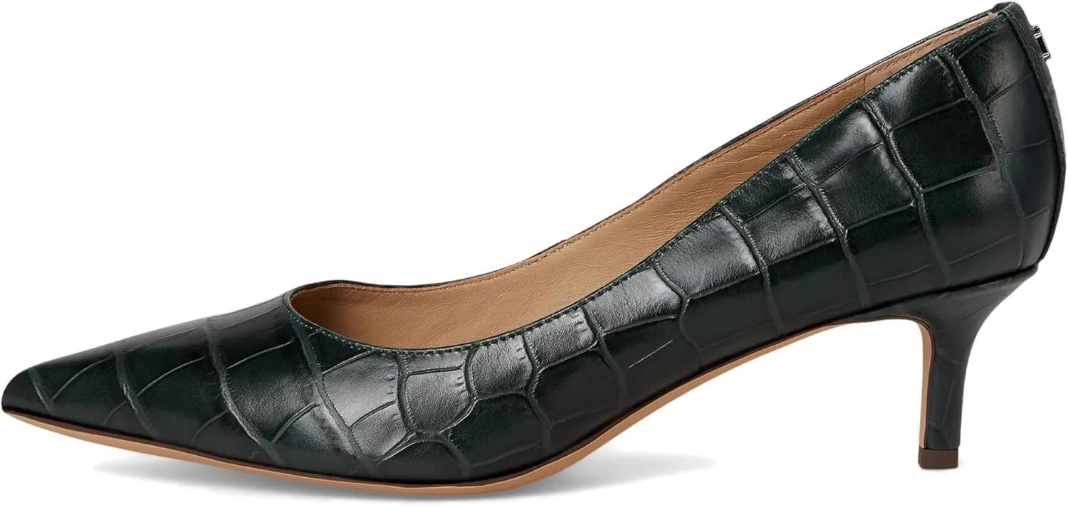 Lauren Ralph Lauren Women's Adrienne Crocodile-Embossed Leather Pumps