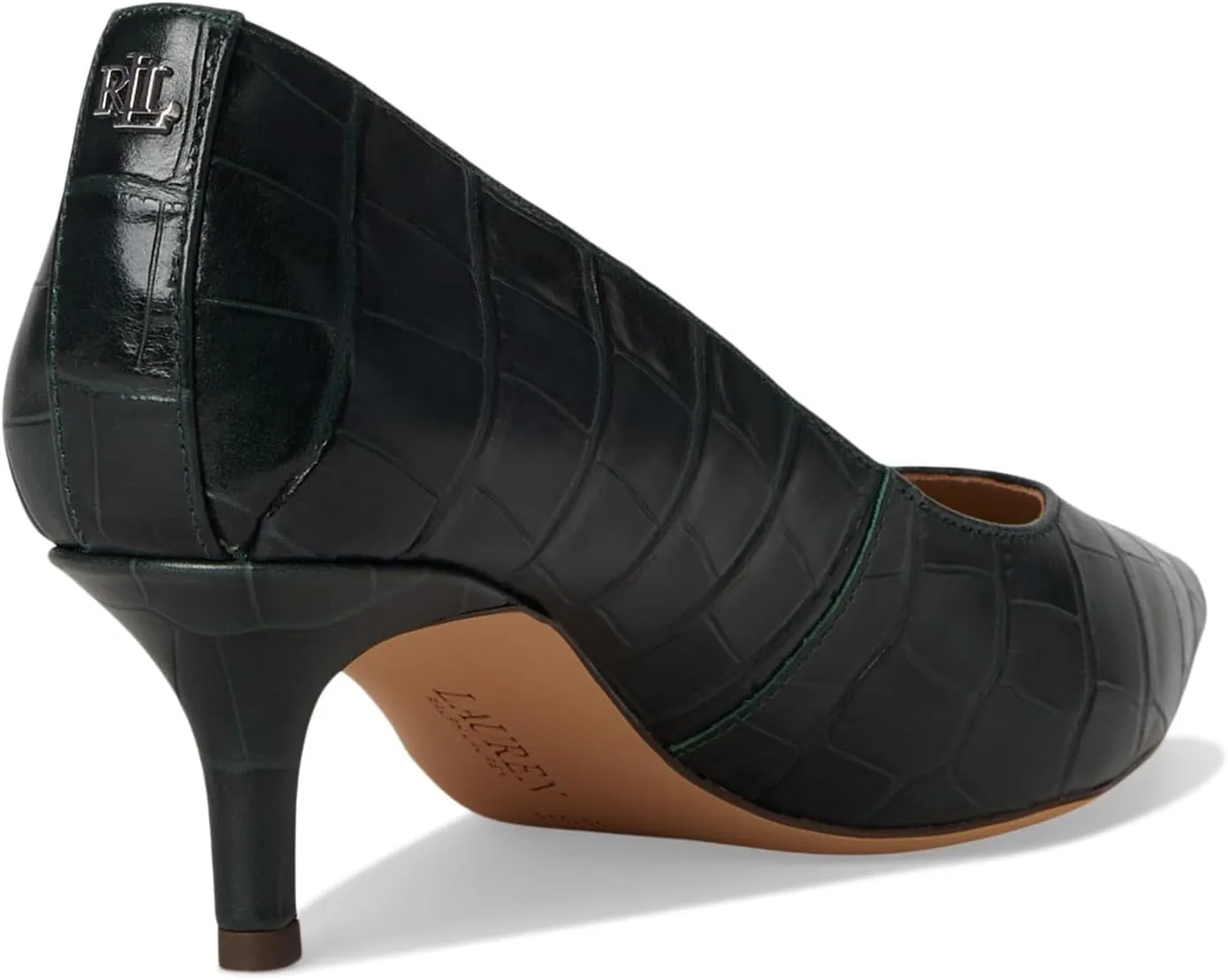 Lauren Ralph Lauren Women's Adrienne Crocodile-Embossed Leather Pumps