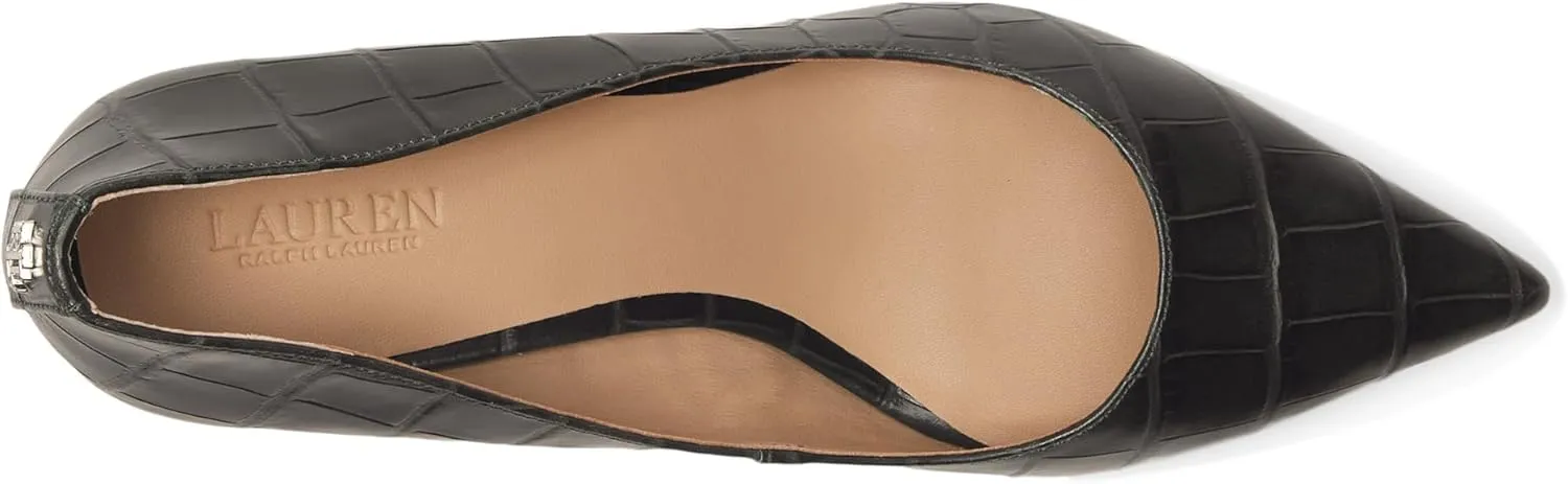 Lauren Ralph Lauren Women's Adrienne Crocodile-Embossed Leather Pumps