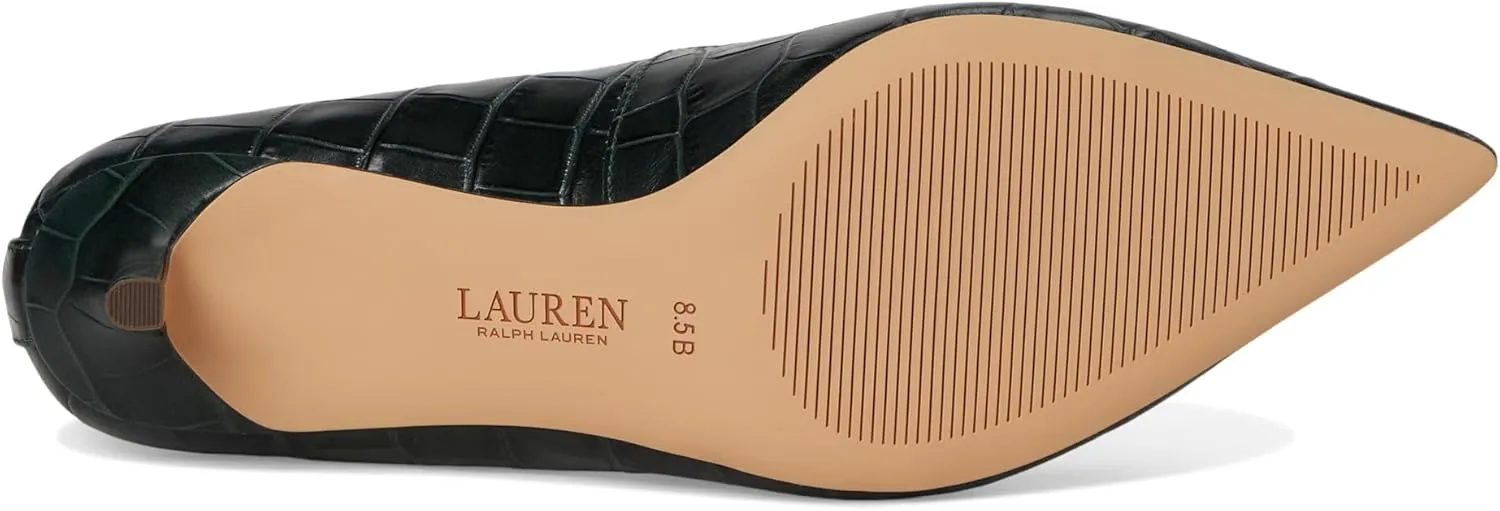 Lauren Ralph Lauren Women's Adrienne Crocodile-Embossed Leather Pumps