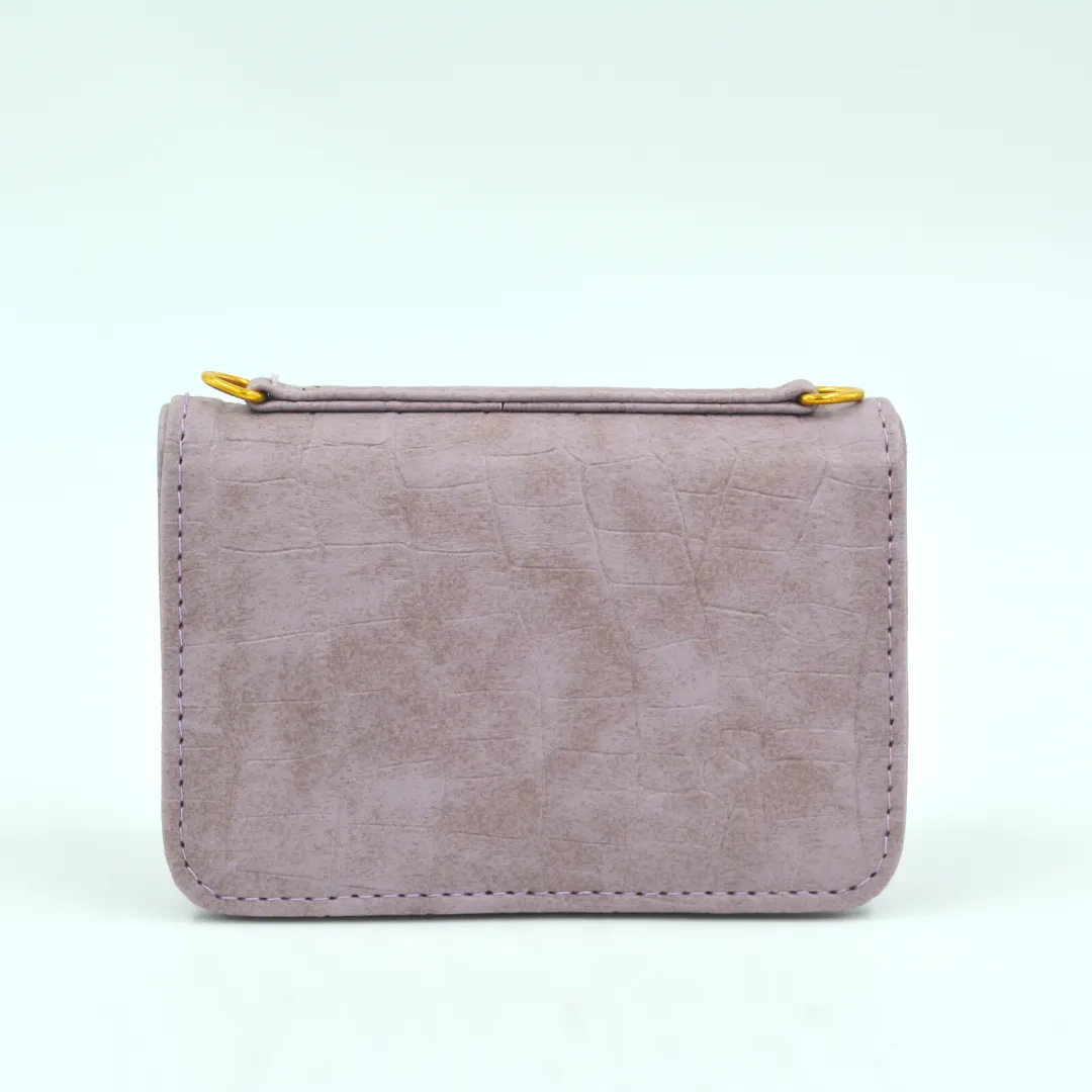 Lavender Croc Embossed Monogram bag