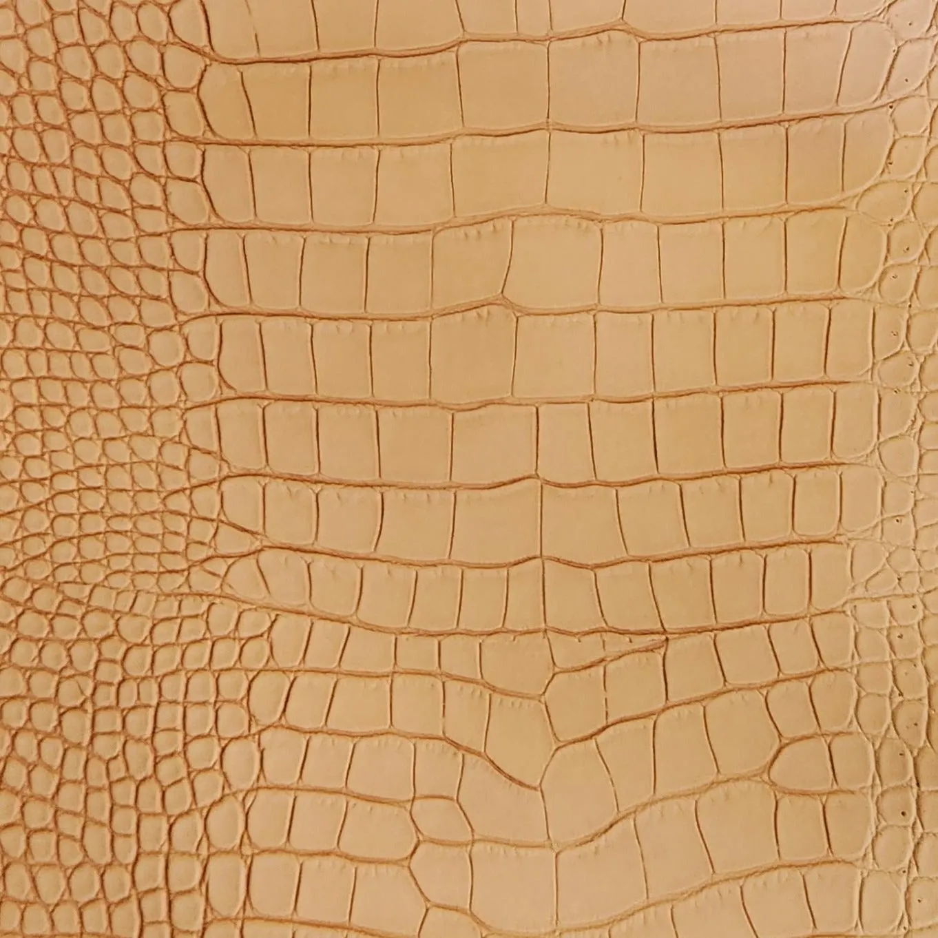 Le Embossed Croc Suse Wallpaper | Vegan Leather |  Cream Brown