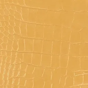 Le Embossed Croc Vista Wallpaper | Vegan Leather |  Yellow Gold
