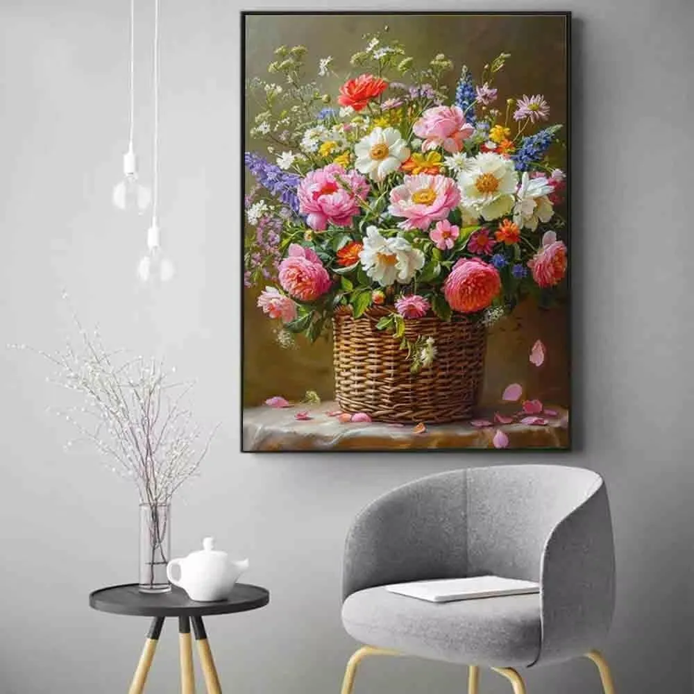 Leaf Diamond Painting Flower Diamond Art Kits for Adults, DIY 5D Gem Art Painting Kit Square Full Drill Crystal Dots Embroidery Pictures Crafts, Home Wall Decor Gifts, Hobbies for Women 28x38in -39a0