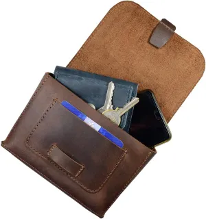 Leather Fanny Pack for Women & Men, Crossbody Belt Bag, Versatile Brown Leather Waist Bag, Travel & Outdoor Adventures, Genuine Leather Belt Bag, Bum Bag, Leather Pouch, Stylish Field Notes Cover